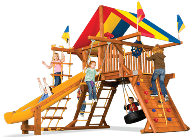 Castle Style Packages - Rainbow Swing Set (450x284)