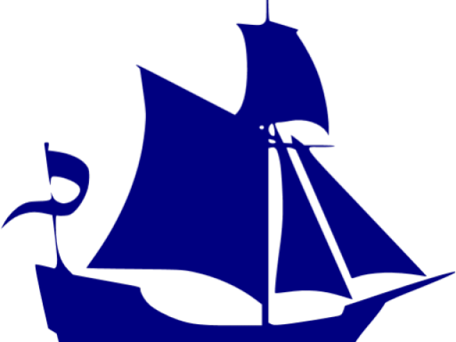 Sail Clipart Navy Blue Sailboat - Boat Icon Gif (640x480)