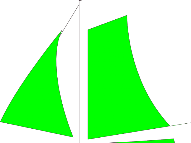 Sail Clipart Green Boat - Sail (640x480)