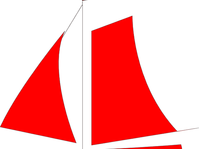 Sail Clipart Red Sailboat - Sail Clipart Red Sailboat (640x480)