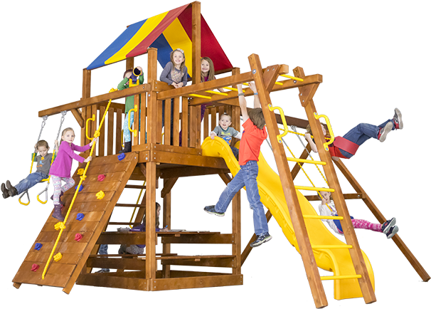 Carnival Clubhouse Pkg Iii 40c Swingset - Carnival (892x447)