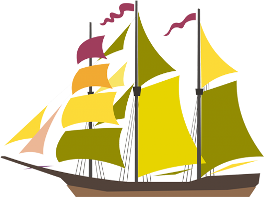 Sailing Boat Silhouette Clip Art At Clker - Perahu Png (547x473)