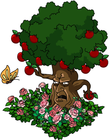 Grappling Apple Tree - Whomping Willow (421x491)