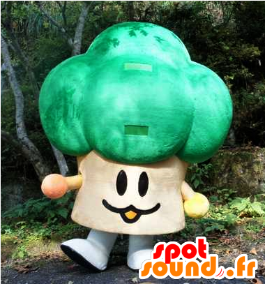 Mascot Morley, White And Green Tree, Giant - Figurine (600x600)