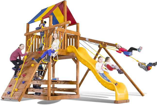 Turbo Carnival Clubhouse Pkg Ii 42a Swingset - Playground Slide (892x447)