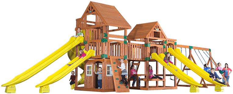 Safari Wooden Swing Set - Backyard Discovery Safari All Cedar Wood Playset- Assembly (784x444)