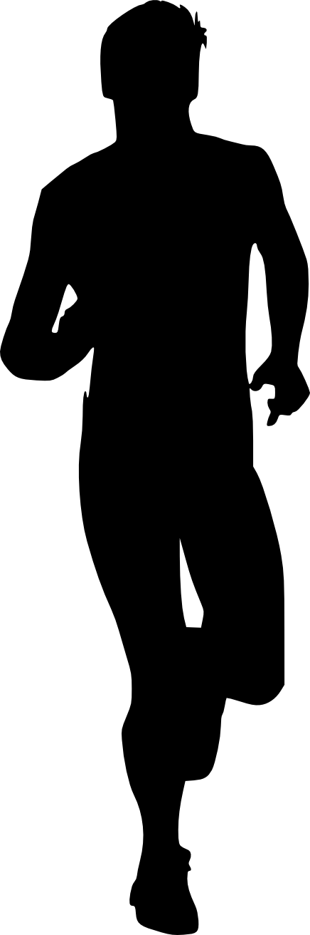 20 Man Running Silhouette - Man Running Silhouette (436x1312)
