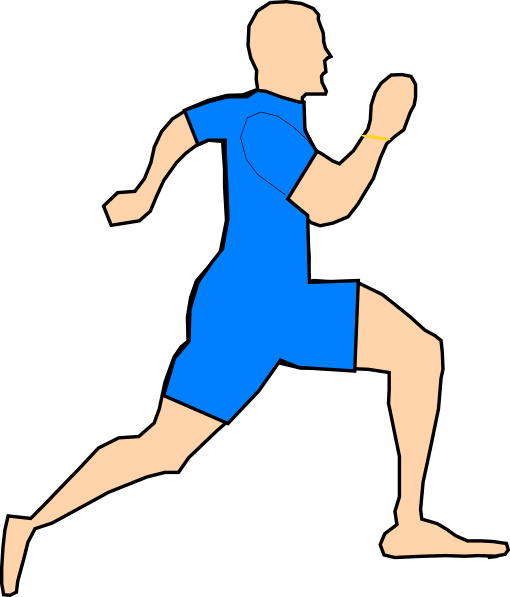 Man Running In Light Blue Clip Art At Clker Com Vector - Man Running In Light Blue Clip Art At Clker Com Vector (510x597)