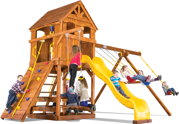 Turbo Carnival Clubhouse Pkg Ii With Cabin Pkg 42b - Playground Slide (892x447)