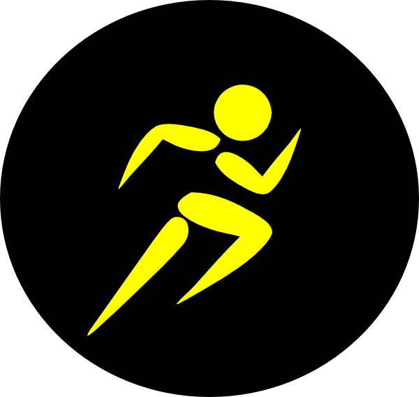 Running Man Silhouette Logo (600x568)