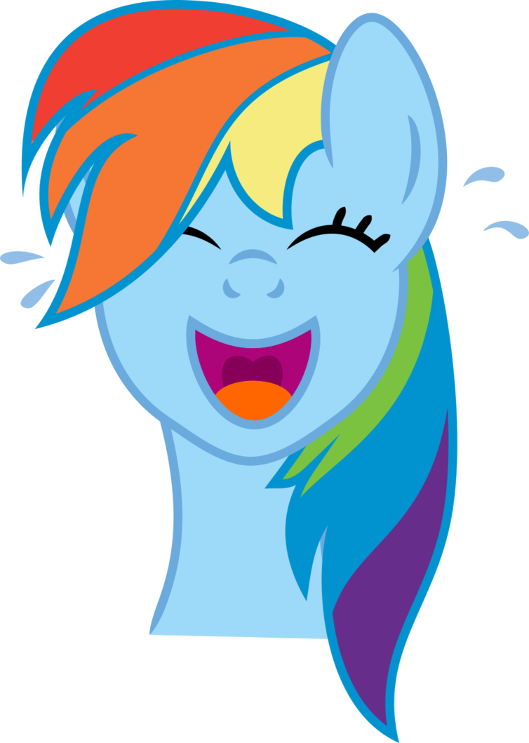 Rainbow Dash Laughing By Mremerald34 - Rainbow Dash Laughing By Mremerald34 (754x1059)