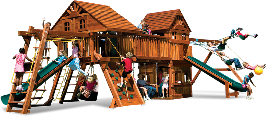 Sunshine Double Whammy Maxed Out 102b Swingset - Playground (892x447)