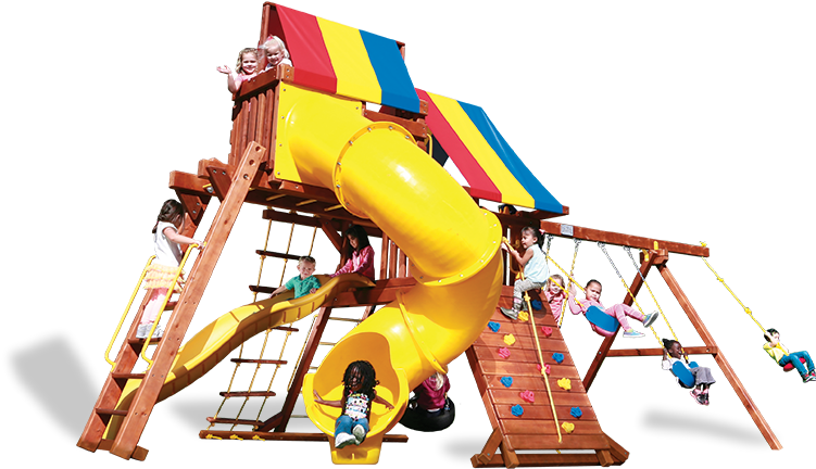 Carnival Castle Pkg V 31a Swingset - Carnival Playground Slide (892x447)