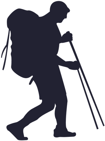 Hiking Outdoor Silhouette - Hiking Silhouette Png (512x512)