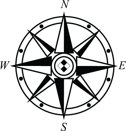 Map Compass Via - Rosa Dos Ventos Vetor Png (525x570)