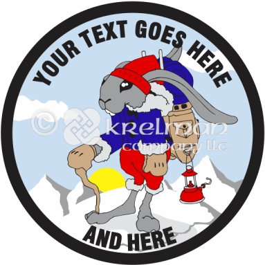 K1813 Rabbit Hiking In Snow - Chong Hua Hospital Logo (400x400)