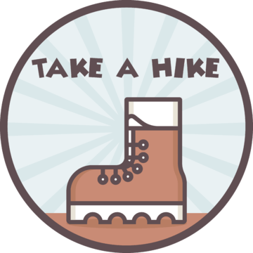 Take A Hike Weekly Challenge Badge - Take A Hike Weekly Challenge Badge (360x360)