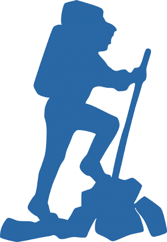 Young Adult Hike At 7pm On March 31 At The Military - Clipart Hiking (340x491)