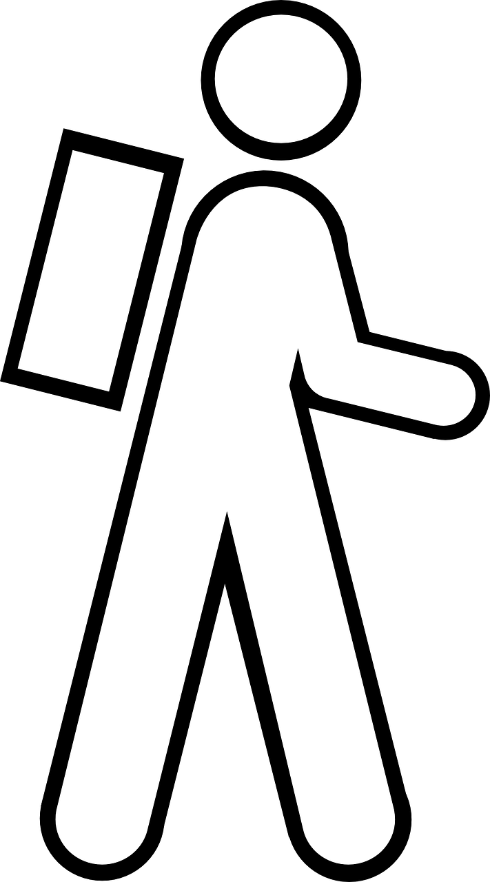 Hiking Walking Rucksack Backpack Transparent Image - Stick Figure With Backpack (711x1280)