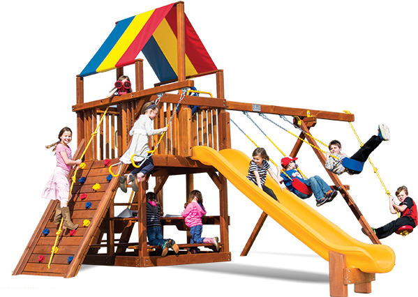 Sunshine Feature Clubhouse Pkg Ii 51a Swingset - Playground Slide (892x447)