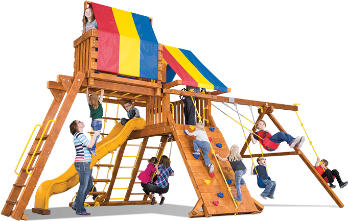 Turbo Carnival Castle Pkg Iv 34b Swingset - Playground (892x447)