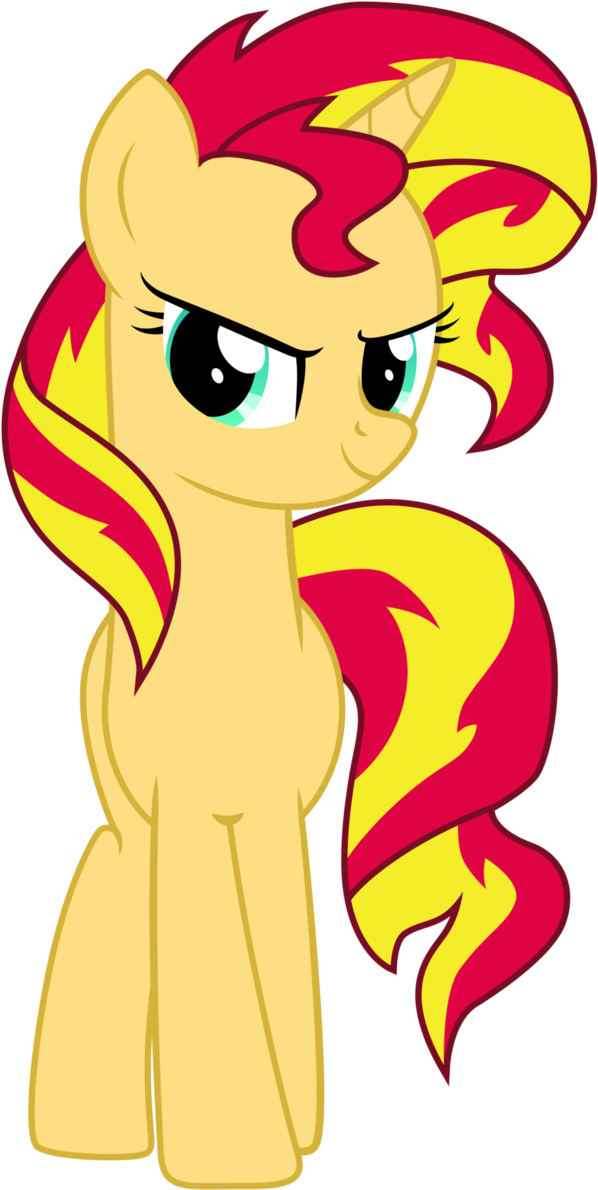 Mlp Sunset Shimmer Vector Download - Cartoon (645x1239)