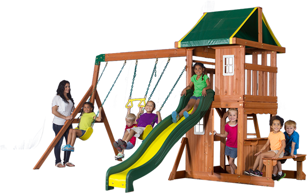 Oakmont Built For Smaller Yards And Huge Fun - Playground (676x383)
