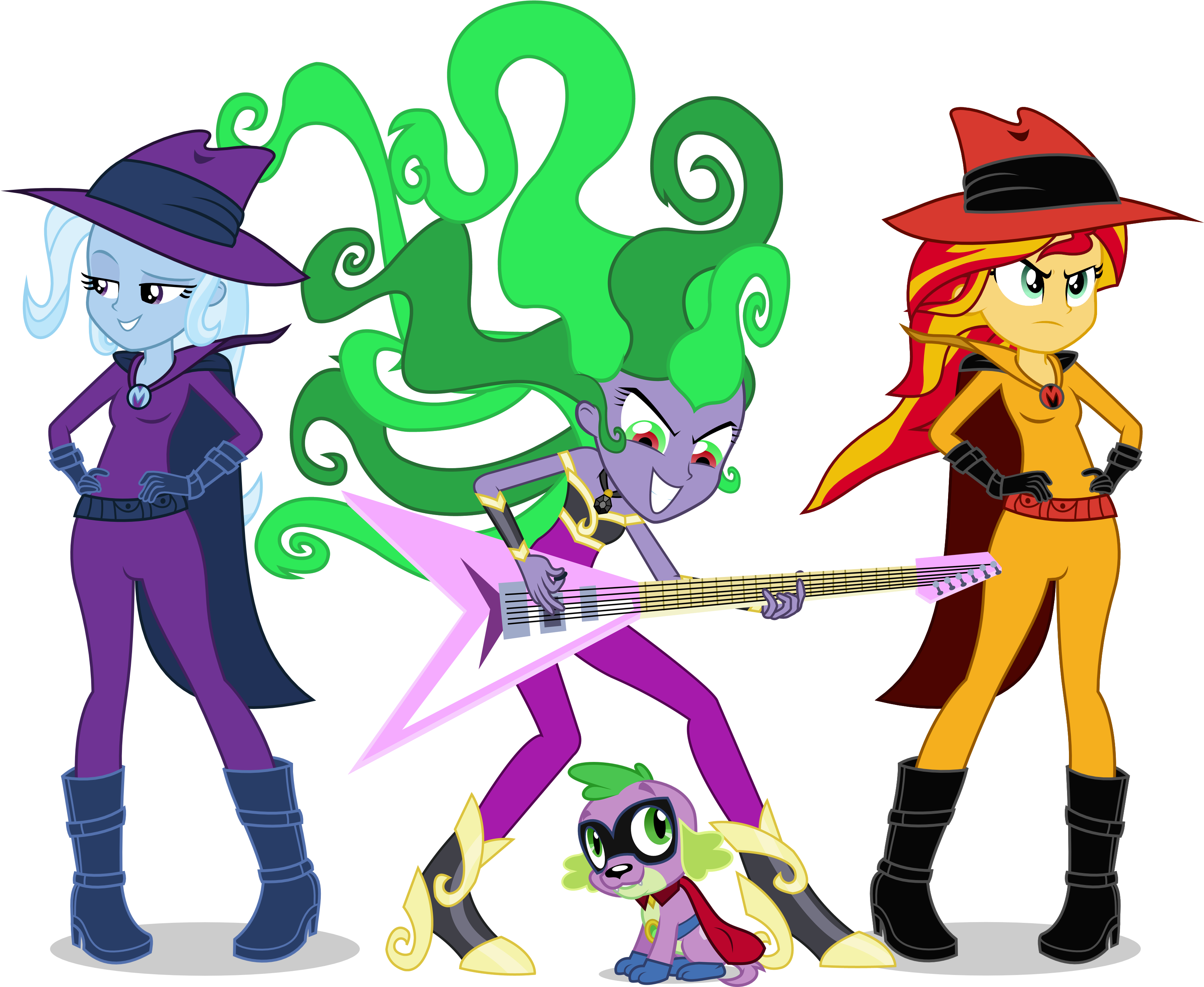 #857312 - Artist - Imperfectxiii, Artist - Punzil504, - Equestria Girls The Mane Iac (3210x2651)