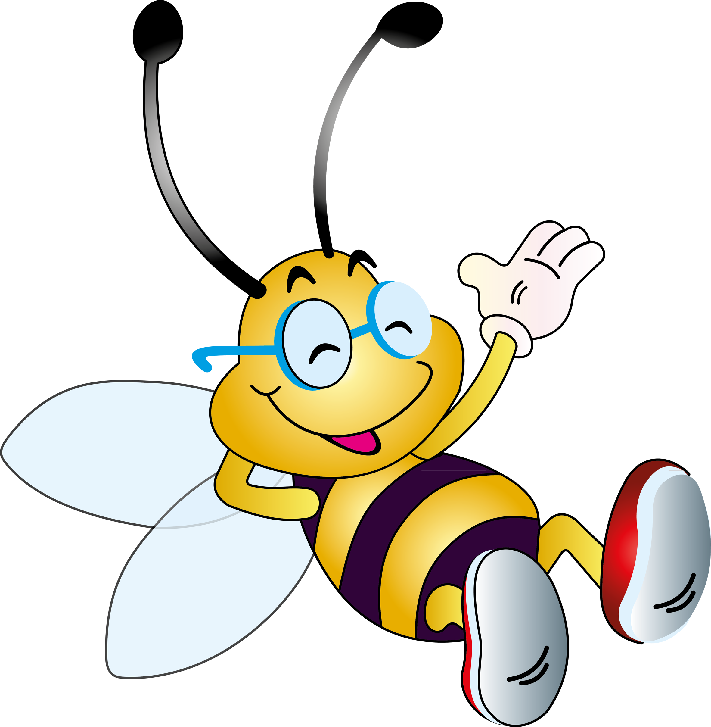 Clip Art - Honey Bee Images Cartoon Png (2362x2414)