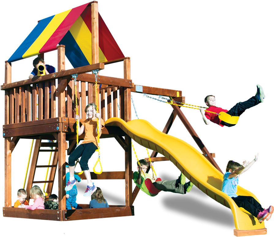 Carnival Base Clubhouse Pkg Ii - Playground Slide (1200x799)