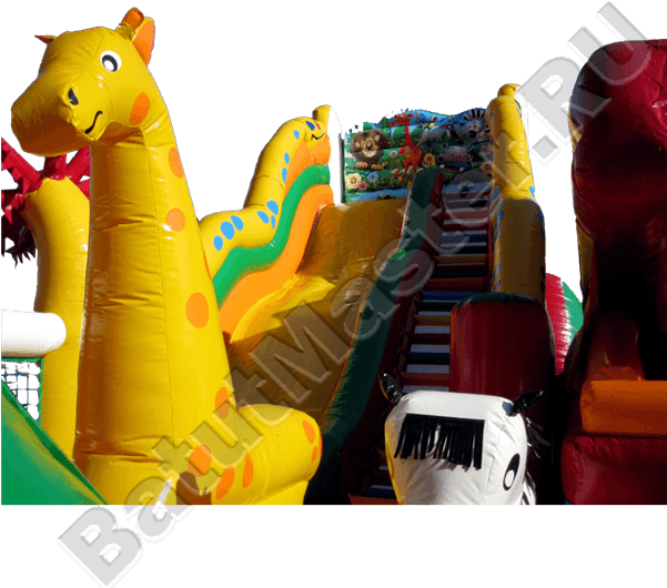 Детский Надувной Батут-горка «африка» - Inflatable (600x600)