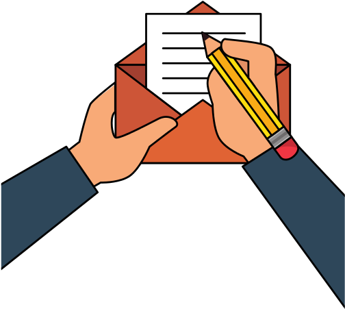 Person Writing Letter Vector - Paper (550x550)