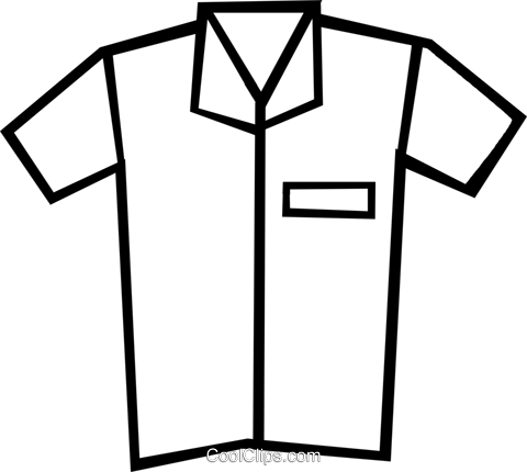 Dress Shirt Royalty Free Vector Clip Art Illustration - Printed T-shirt (480x430)
