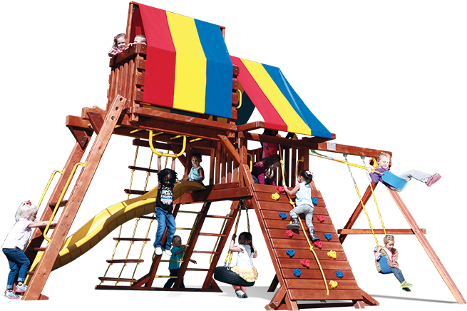 Carnival Castle Pkg Iv 32d Swingset - Playground (892x447)