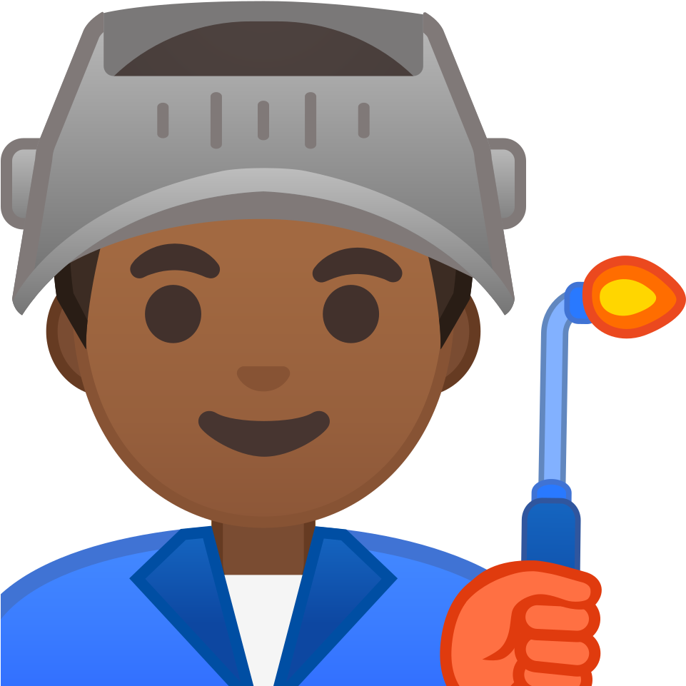 Man Factory Worker Medium Dark Skin Tone Icon - Laborer (1024x1024)