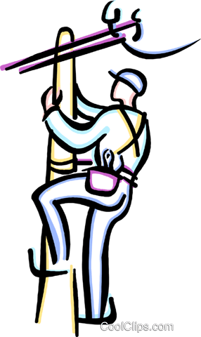 Hydro Worker Royalty Free Vector Clip Art Illustration - Drawing (286x480)