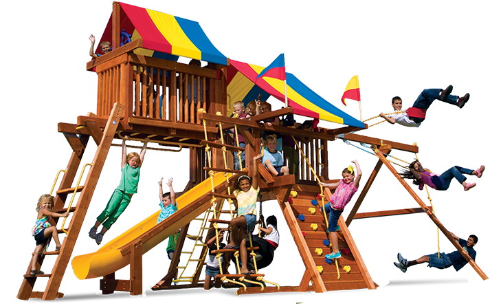 Sunshine Castle Pkg Iv Loaded 47a Swingset - Sunshine Castle (892x447)