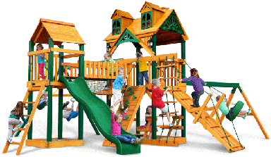 Malibu Pioneer Peak - Gorilla Playsets Pioneer Peak Treehouse Swing Set | (415x324)