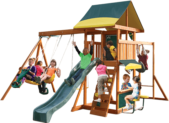 Cedar Summit Brookridge - Cedar Summit Brookridge Cedar Wooden Swing Set (600x400)