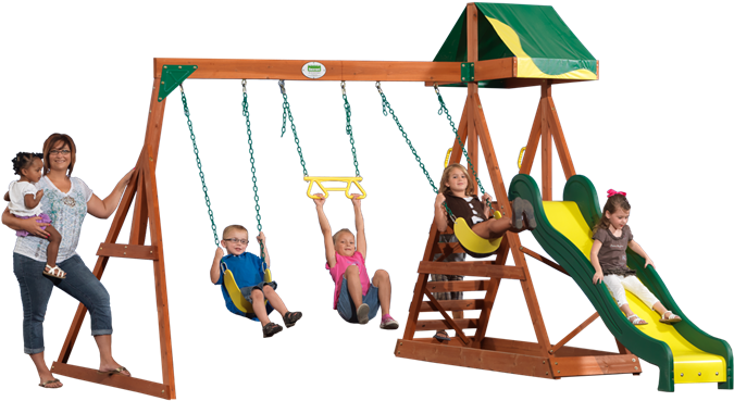 Simple And Tons Of Fun The Aspen Has A Sturdy Playstand - Swing (676x383)