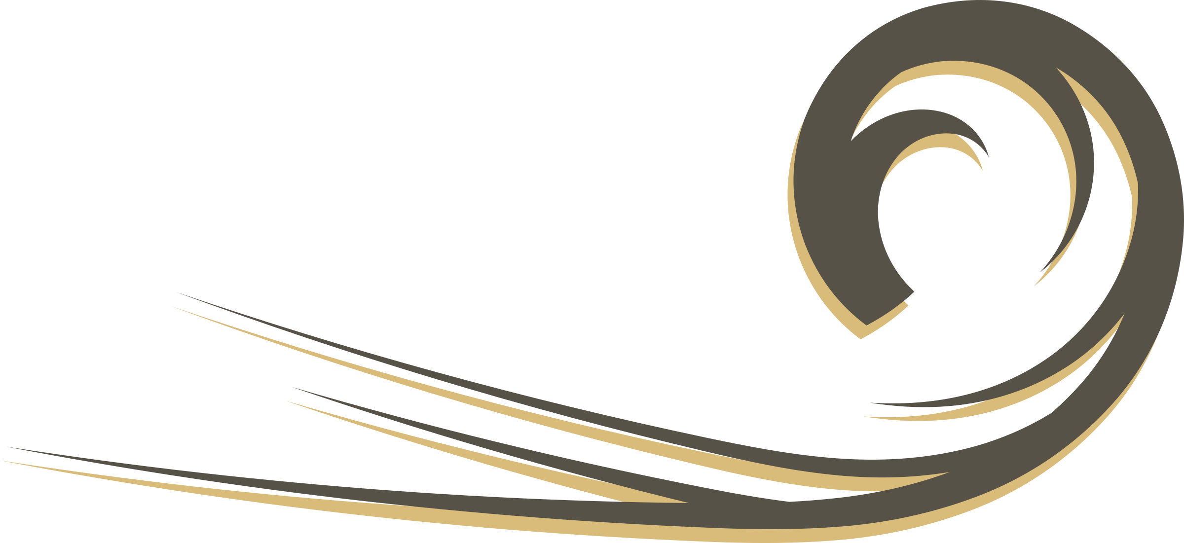 Swirl Line Clip Art Download - Wind Swirls Clipart (2400x1101)