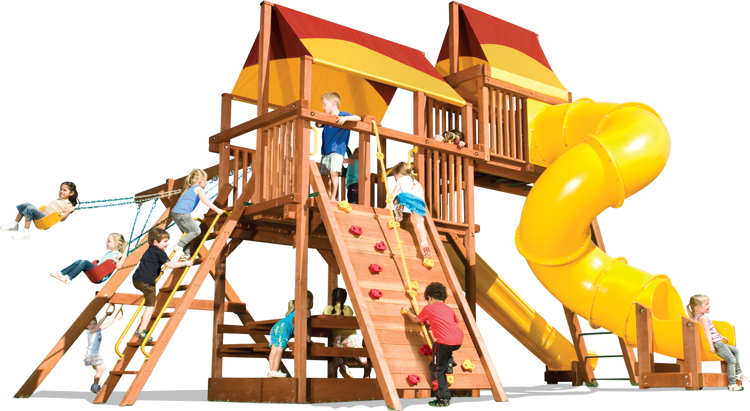 Woodplay Outback Xl 7'-a Cedar Swing Set - Playground (2528x1357)