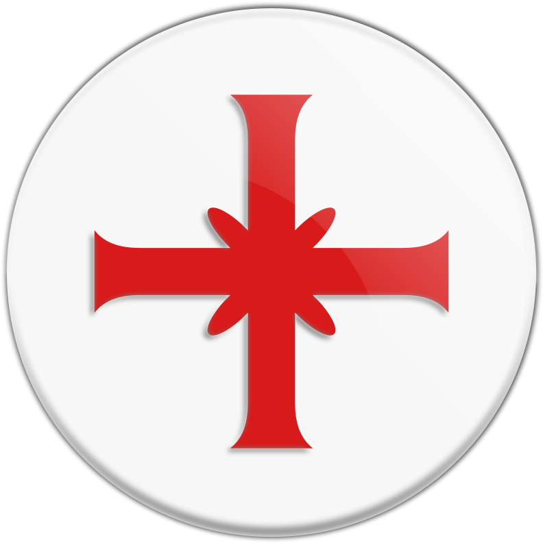 Free Croce Templare11 Free Mundane Cross Encircled - Desen Cruce Pentru Coliva (800x795)