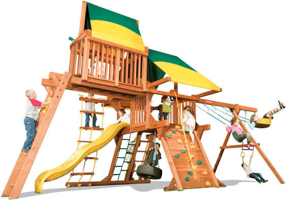 Woodplay Outback 5'-c Cedar Swing Set - Woodplay Outback 5 (640x400)