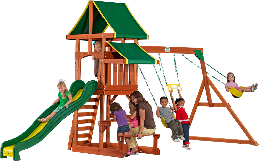 New Cedar Wooden Swing Set Slide Rock Wall Trapeze - Bascyard Discovery 50473 Backyard Discovery Tucson (1200x680)