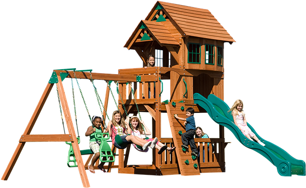 Wooden Swing Set - Backyard Discovery Windsor Ii Swing Set | Swing Sets (676x371)