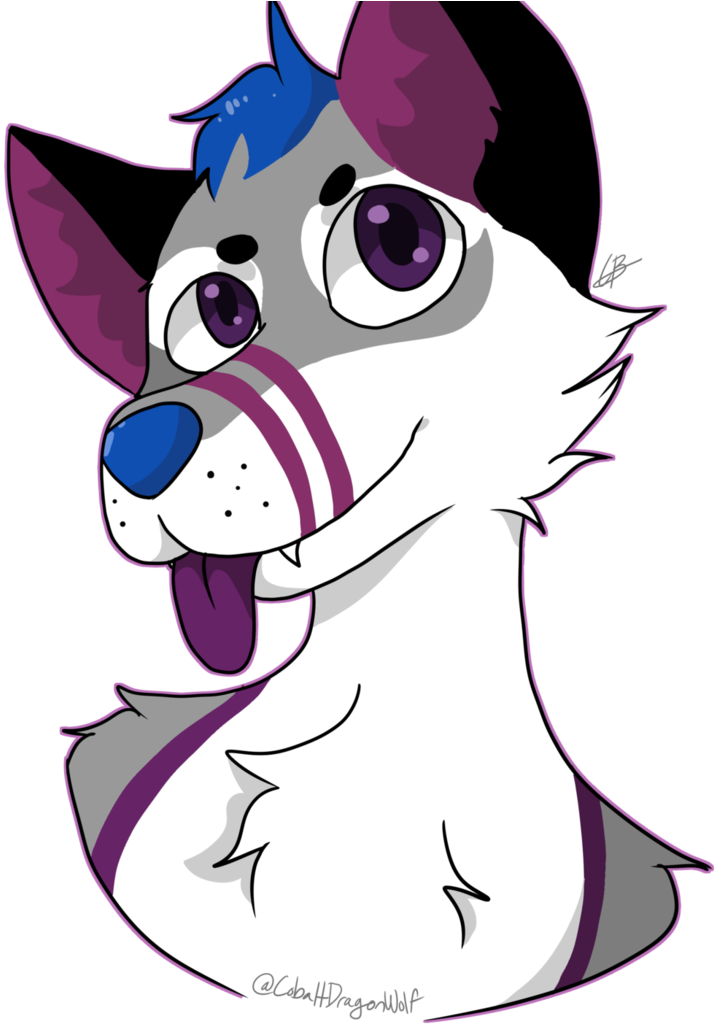 Midnight Summer Wolf Art By Cobaltdragonwolf - Cartoon (747x1069)