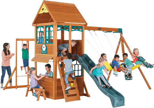 Big Backyard Play Set Big Backyard Playsets - Big Backyard Charleston Lodge (600x400)