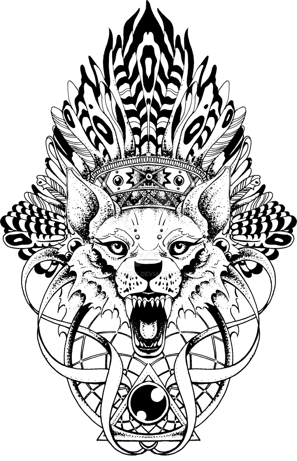 Angry Wolf By Quidames On Deviantart - Wolf Totem Tattoo (1024x1590)