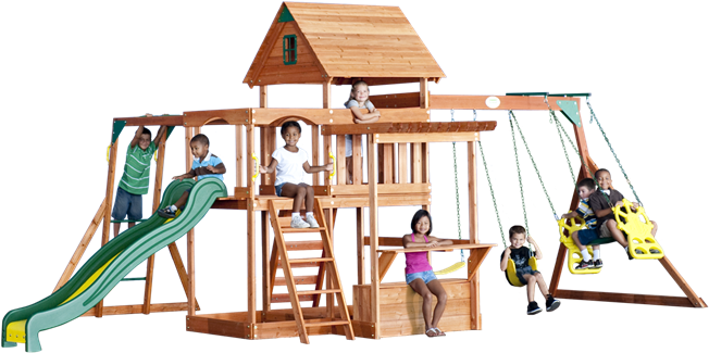Playground Swing Speeltoestel Wood Drawing - Speeltoestel Zelf Maken (676x383)